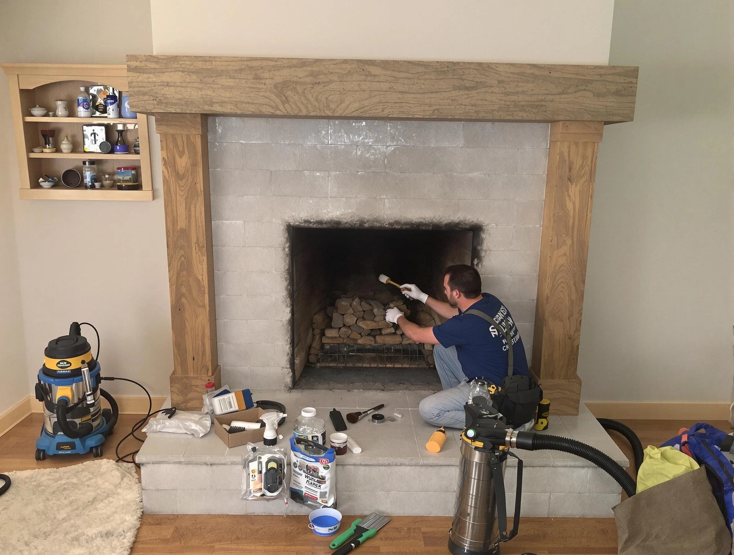 Detailed creosote removal process by Maplewood Chimney Sweep in Maplewood, NJ