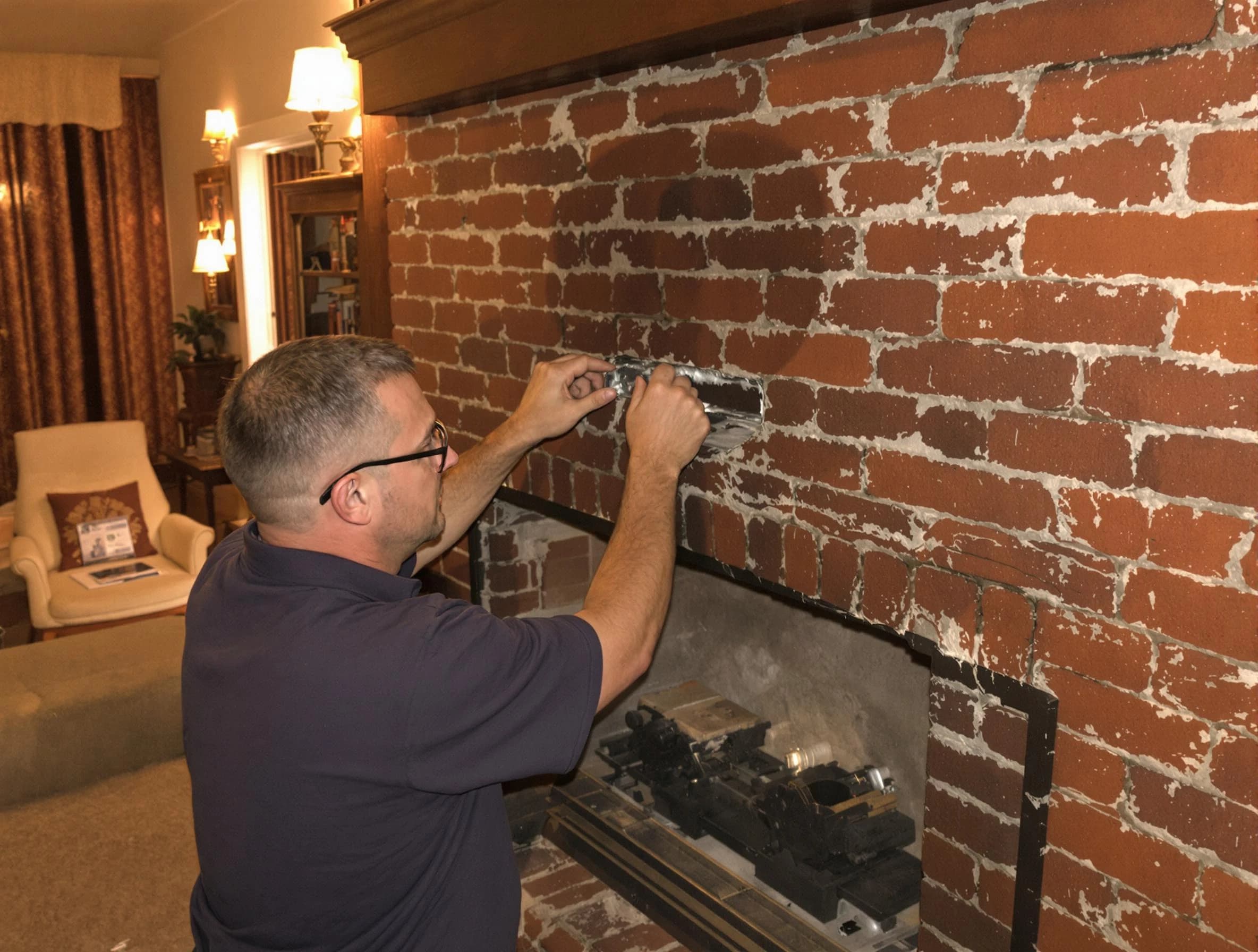 Maplewood Chimney Sweep expert fixing a fireplace in Maplewood, NJ