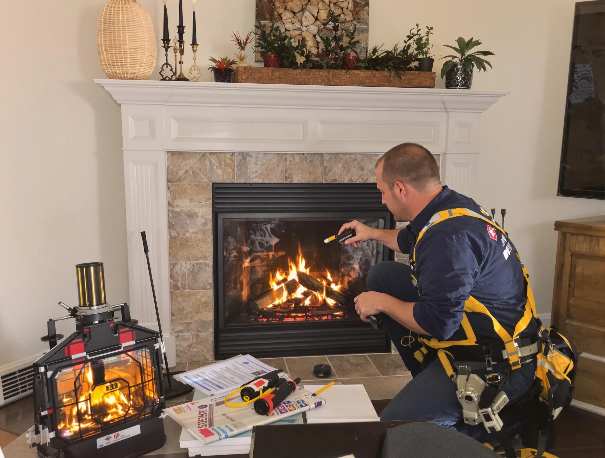 Safety-focused fireplace inspection by Maplewood Chimney Sweep in Maplewood, NJ