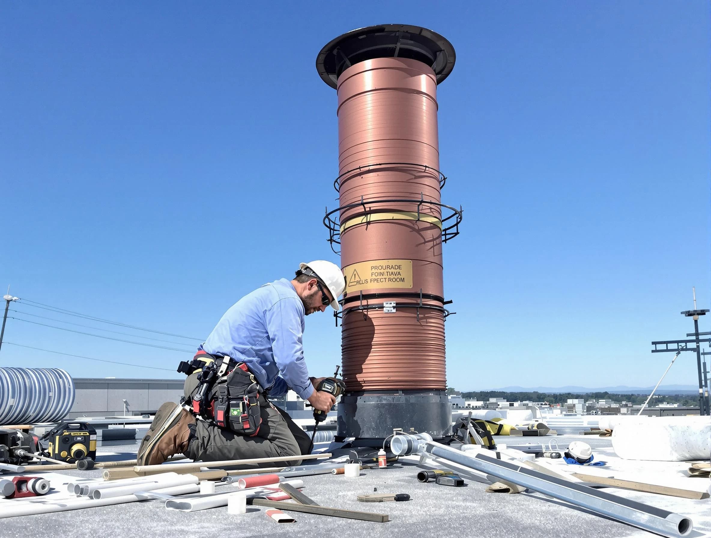 Installed chimney liner by Maplewood Chimney Sweep in Maplewood, NJ
