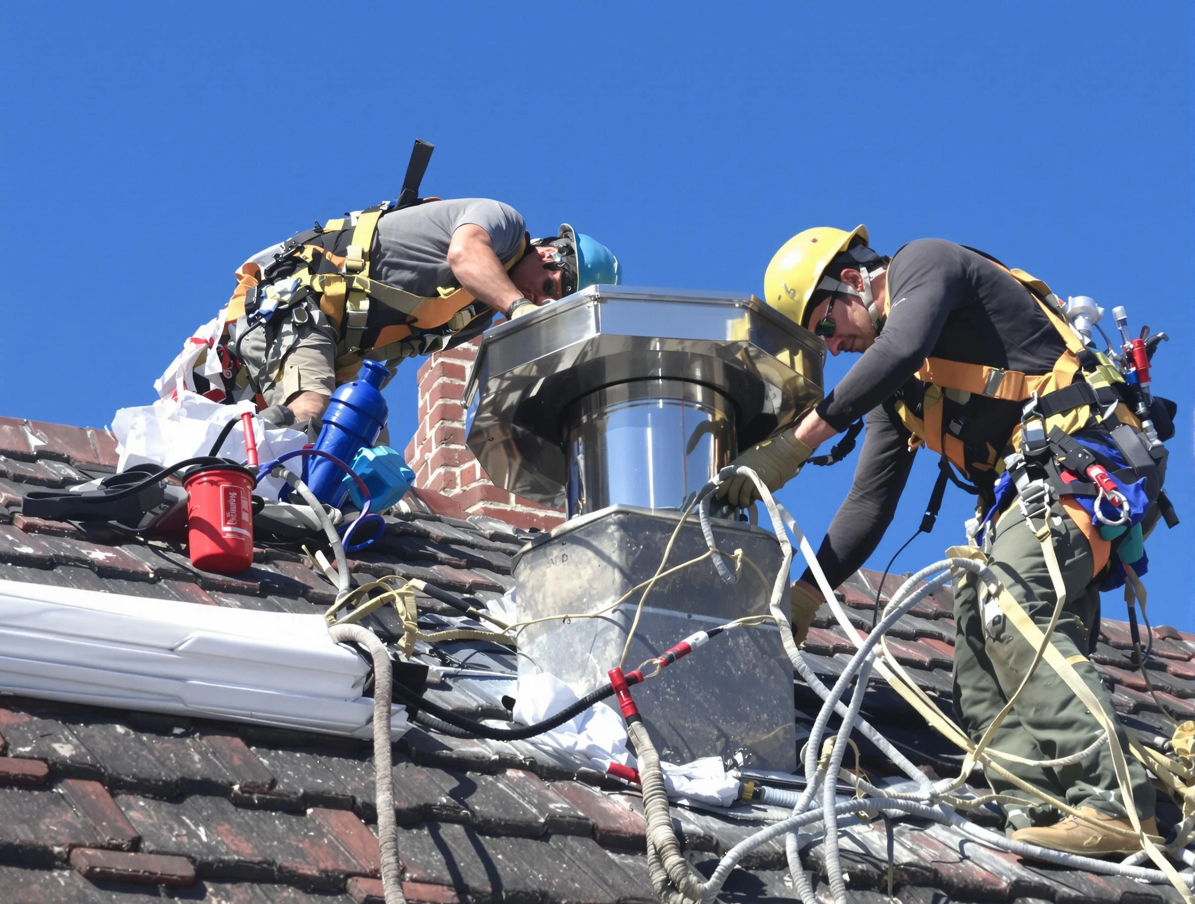 Protective chimney cap installed by Maplewood Chimney Sweep in Maplewood, NJ