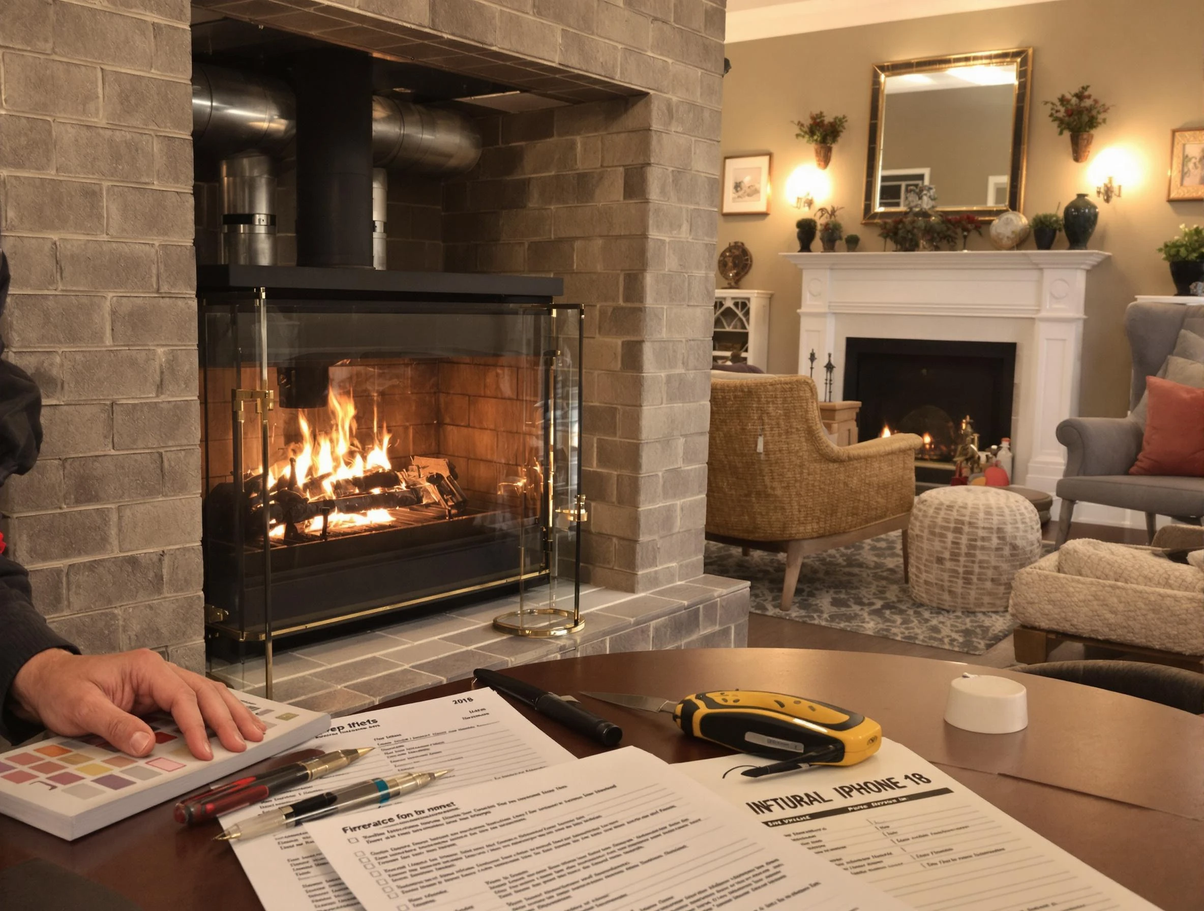 Maplewood Chimney Sweep verifying fireplace safety measures in Maplewood, NJ